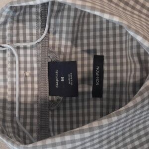 Checkered Gray Button-Up Shirt, GapKids M
